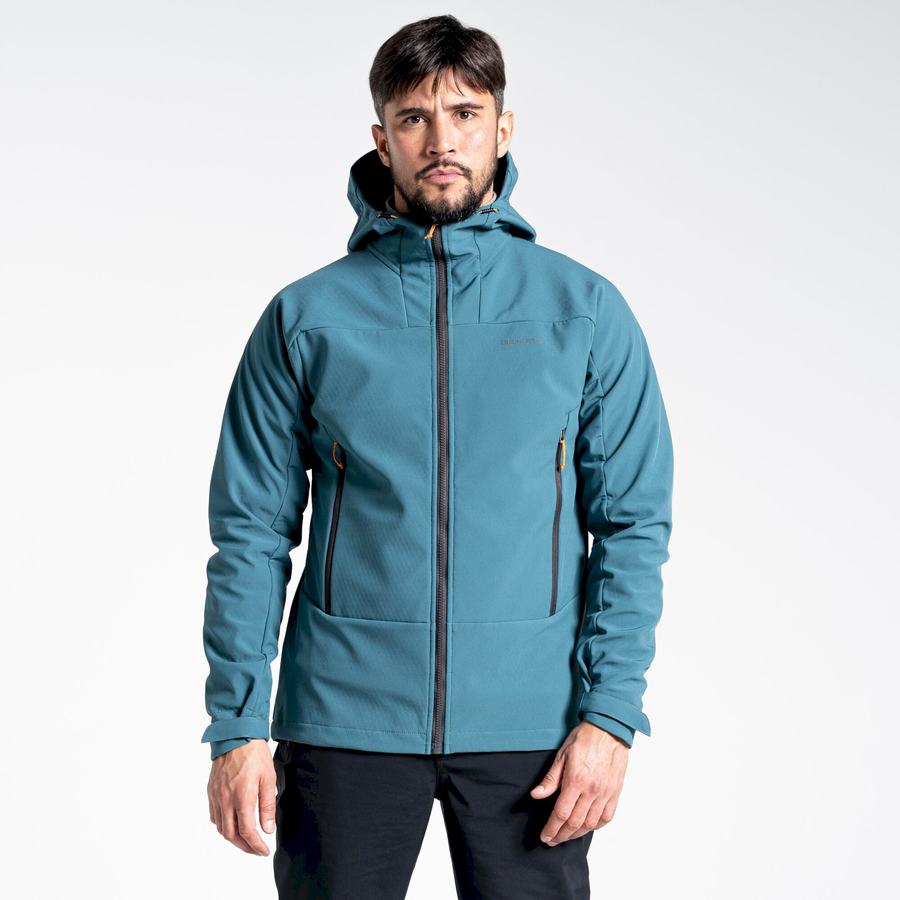 Green Craghoppers Tripp Hooded Men's Jackets | WCF4645WA