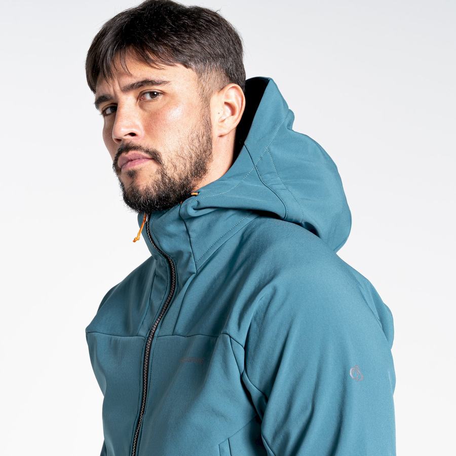 Green Craghoppers Tripp Hooded Men's Jackets | WCF4645WA