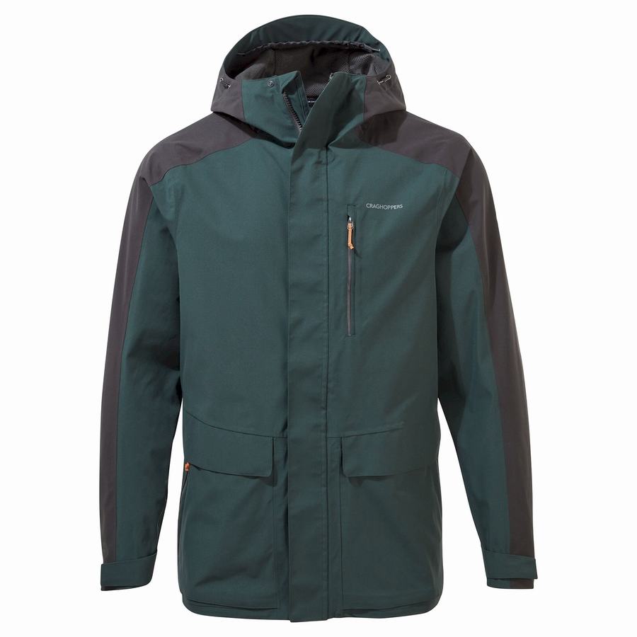 Green Craghoppers Waterproof Lorton Men's Jackets | LBZ3292JH