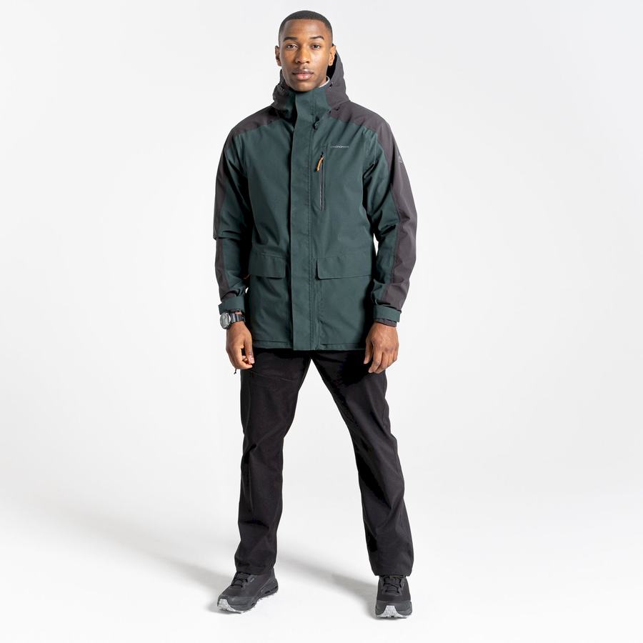 Green Craghoppers Waterproof Lorton Men's Jackets | LBZ3292JH