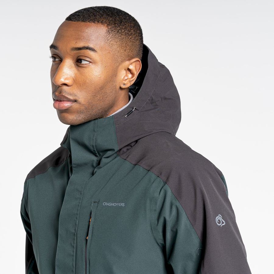 Green Craghoppers Waterproof Lorton Men's Jackets | LBZ3292JH