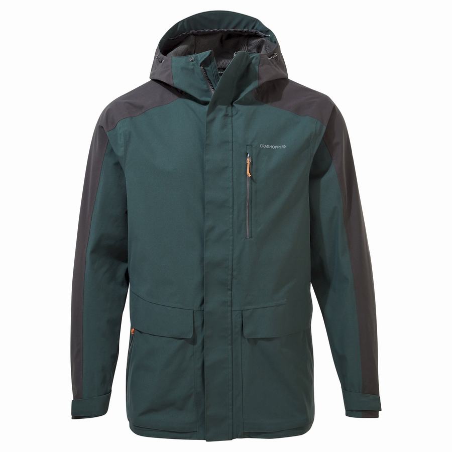 Green Craghoppers Waterproof Lorton Men\'s Jackets | LBZ3292JH