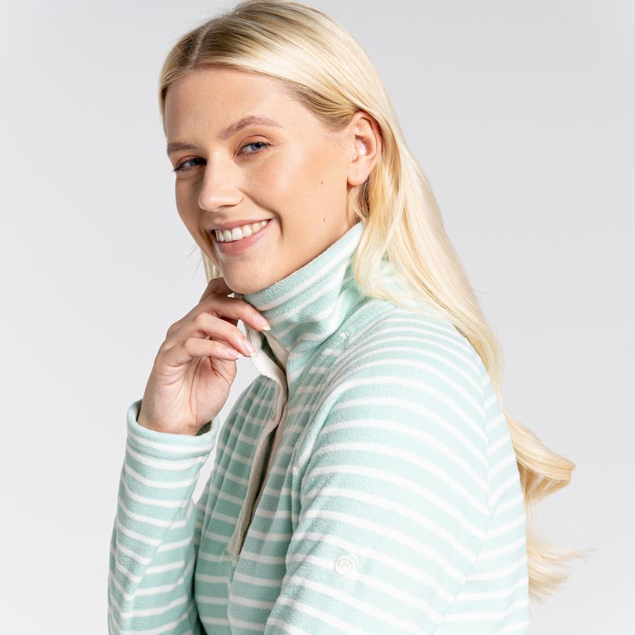 Green Stripes Craghoppers Ella Overhead Women's Sweaters | IDF917YS