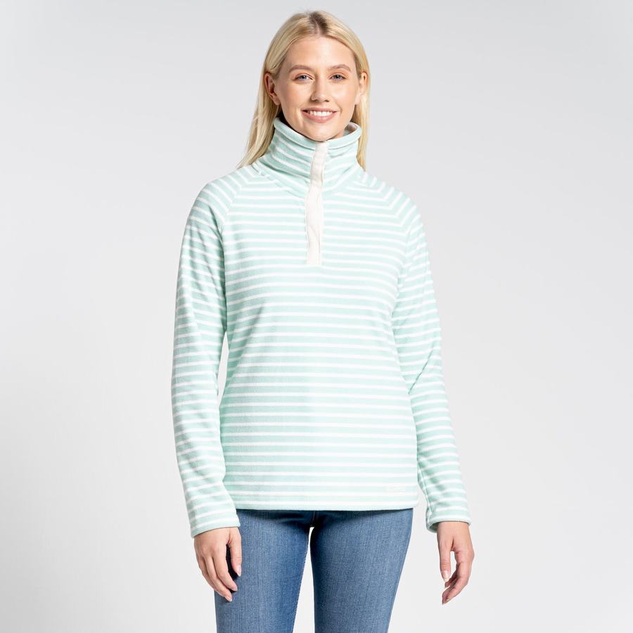 Green Stripes Craghoppers Ella Overhead Women's Sweaters | IDF917YS