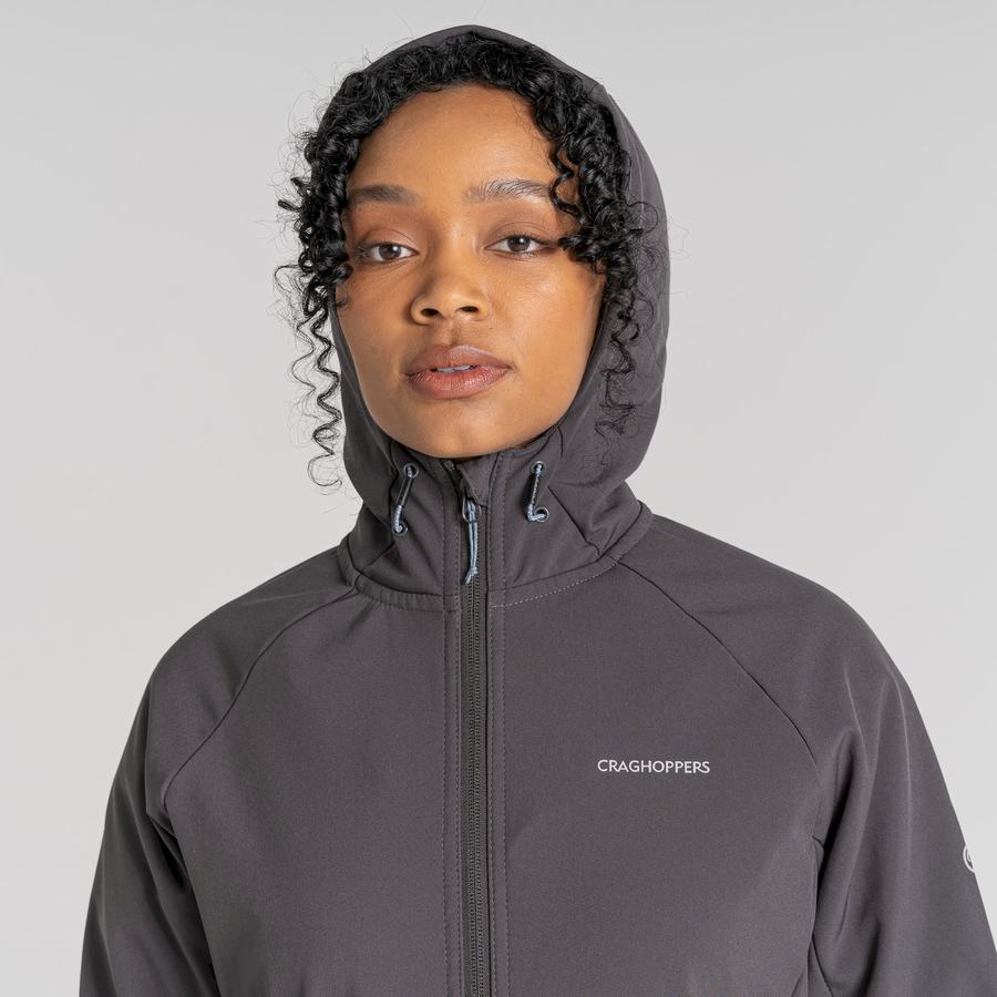 Grey Blue Craghoppers Kalti Weatherproof Hooded Women's Jackets | YPG4270FR