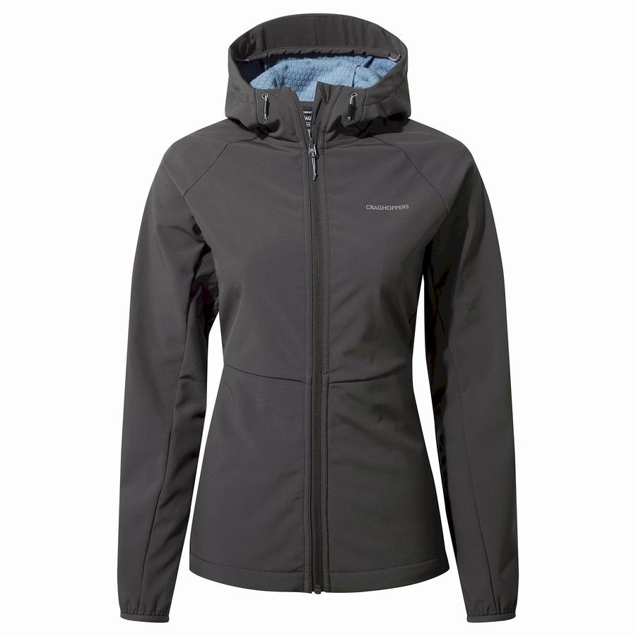 Grey Blue Craghoppers Kalti Weatherproof Hooded Women's Jackets | YPG4270FR