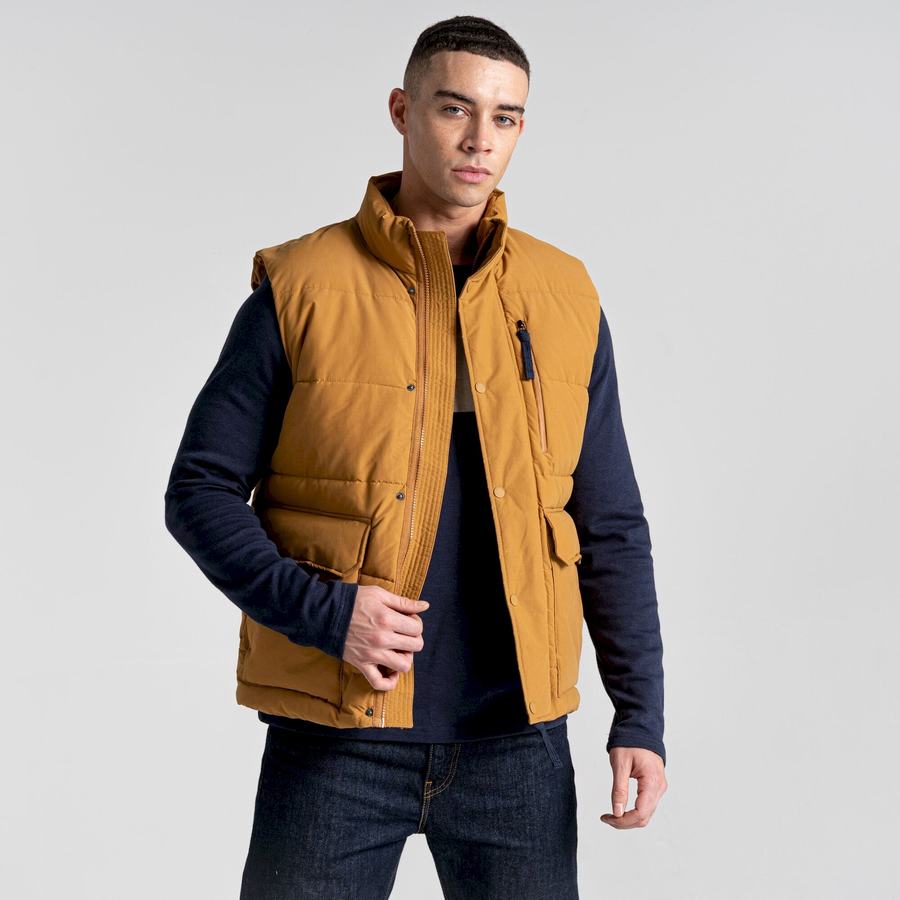 Grey Brown Craghoppers Dunbeath Vest Men's Gilets | GNI8910FP