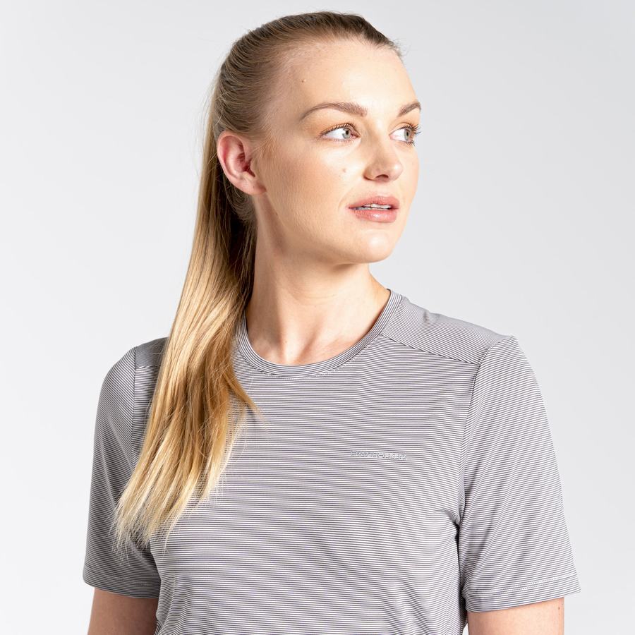 Grey Craghoppers Aliso Short Sleeved Women's T-Shirts | OED7495LM