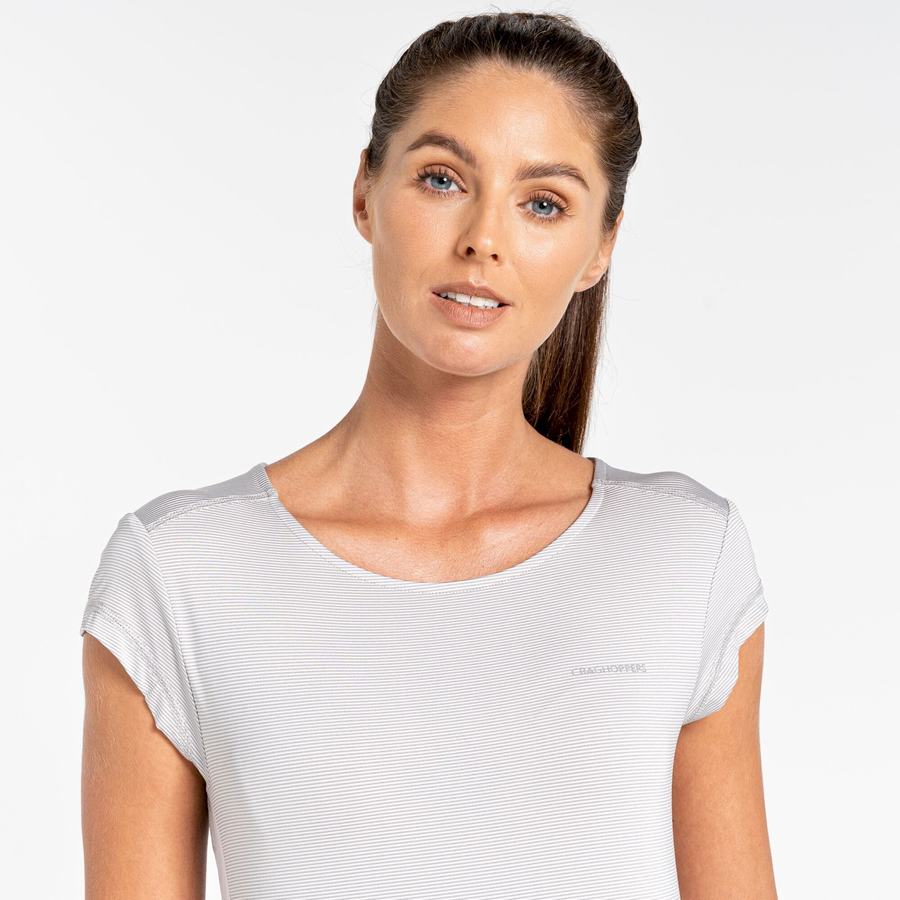 Grey Craghoppers Atmos Short Sleeved Women's T-Shirts | TJI3778NZ