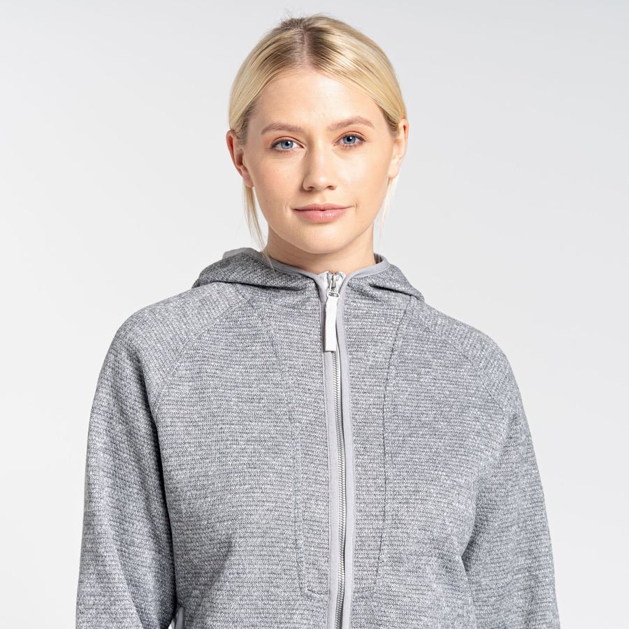 Grey Craghoppers Elena Hooded Women's Sweaters | HRT7463AI