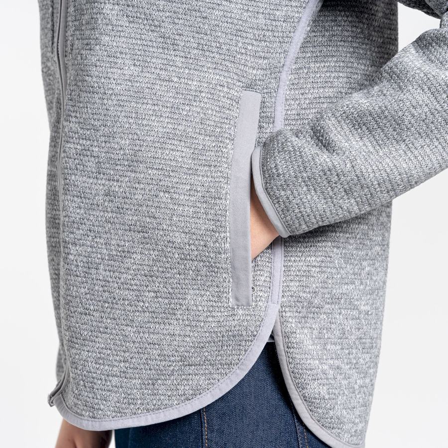 Grey Craghoppers Elena Hooded Women's Sweaters | HRT7463AI