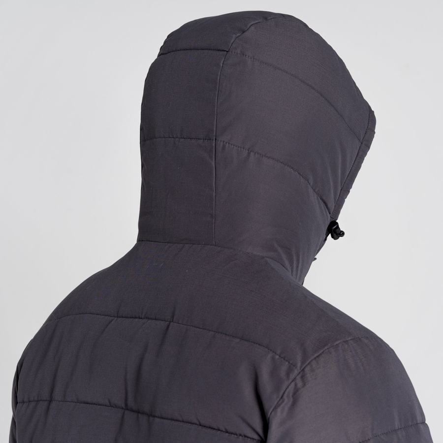 Grey Craghoppers Insulated Trillick Downhike Hooded Men's Jackets | OKK3910QH