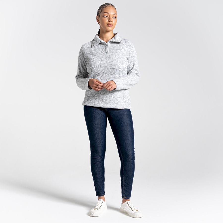 Grey Craghoppers Janeal Half Zip Women's Sweaters | MFC2751CO