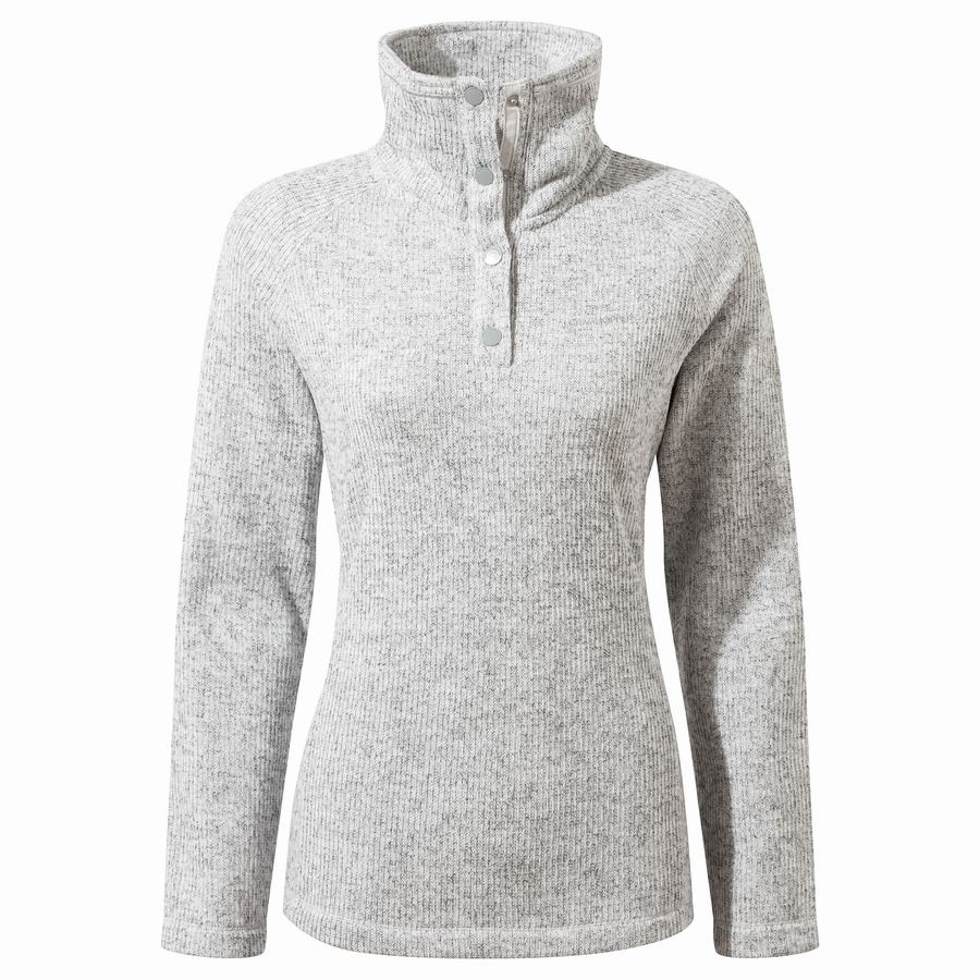 Grey Craghoppers Janeal Half Zip Women's Sweaters | MFC2751CO