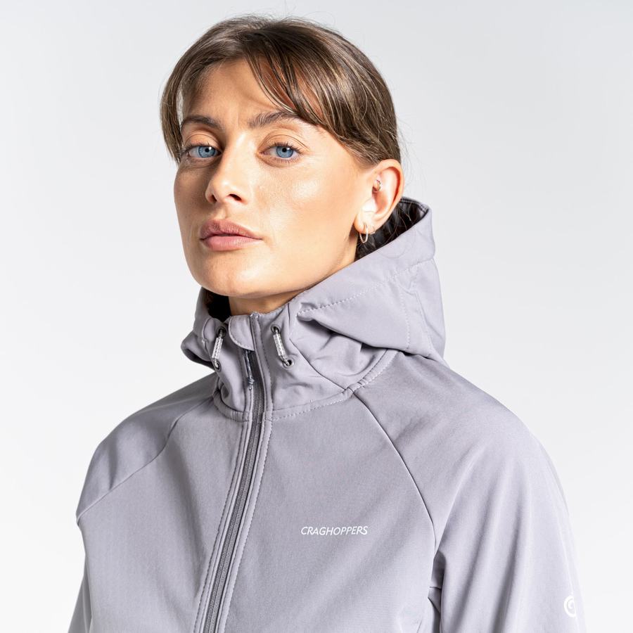 Grey Craghoppers Kalti Weatherproof Hooded Women's Jackets | NOH6773AD