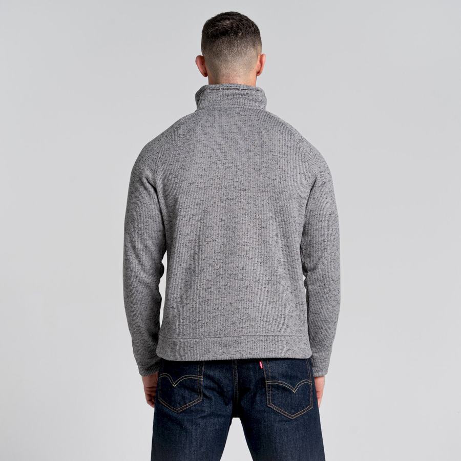 Grey Craghoppers Logan Half Zip Men's Sweaters | DIN525UY