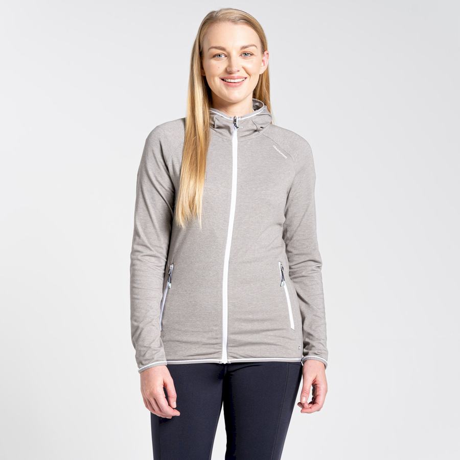 Grey Craghoppers NosiLife Milanta Hooded Women's T-Shirts | QPP2044BA