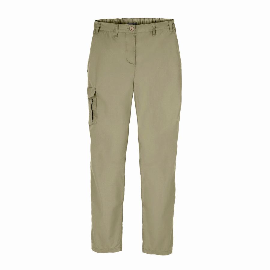 Khaki Craghoppers Expert Kiwi Women's Trousers | ITM4639FT