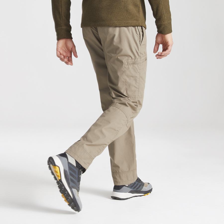 Khaki Craghoppers Kiwi Boulder Men's Trousers | HJS5366CN