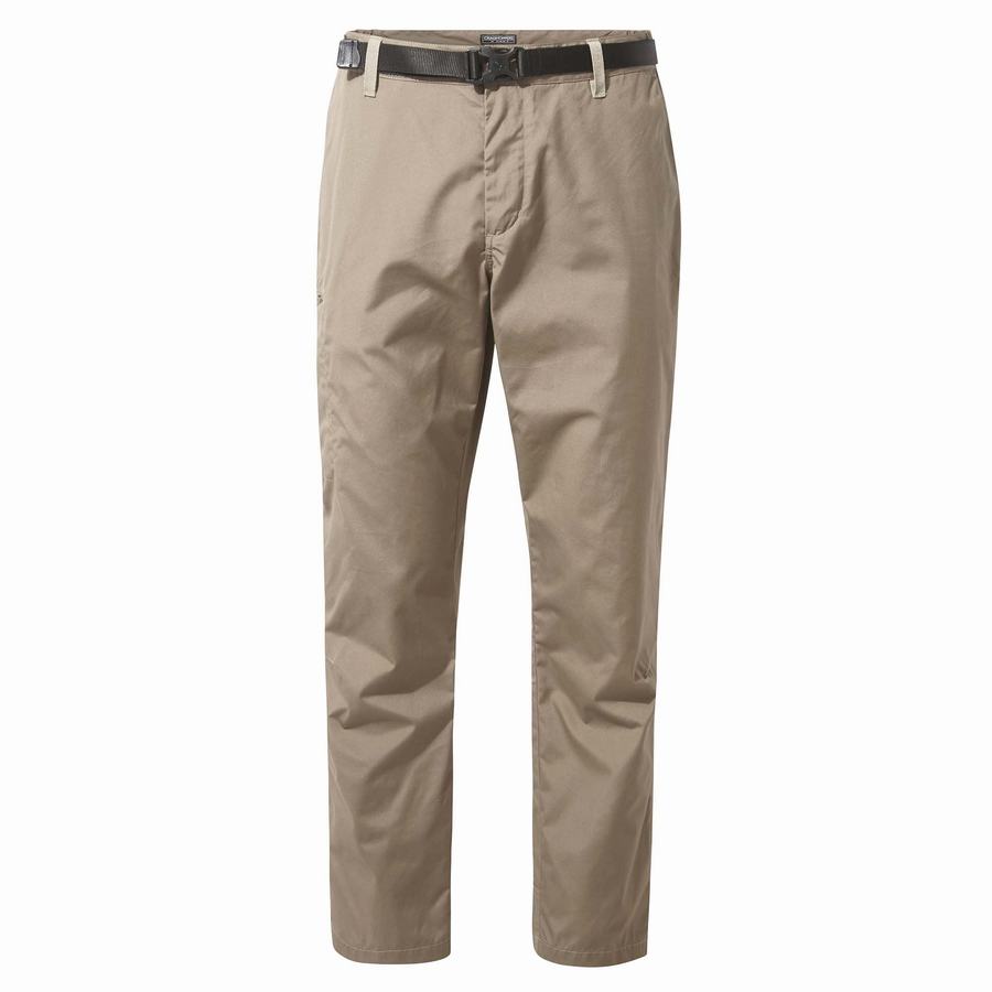 Khaki Craghoppers Kiwi Boulder Men's Trousers | HJS5366CN