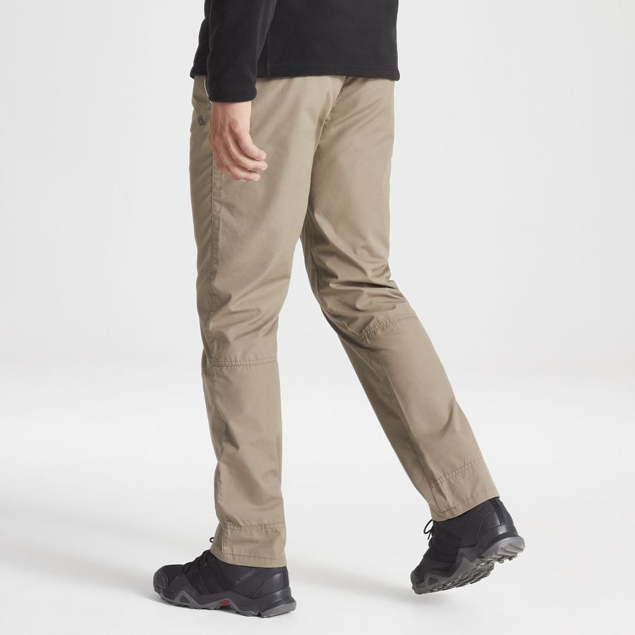 Khaki Craghoppers Kiwi Boulder Slim Men's Trousers | ZAI5956JH