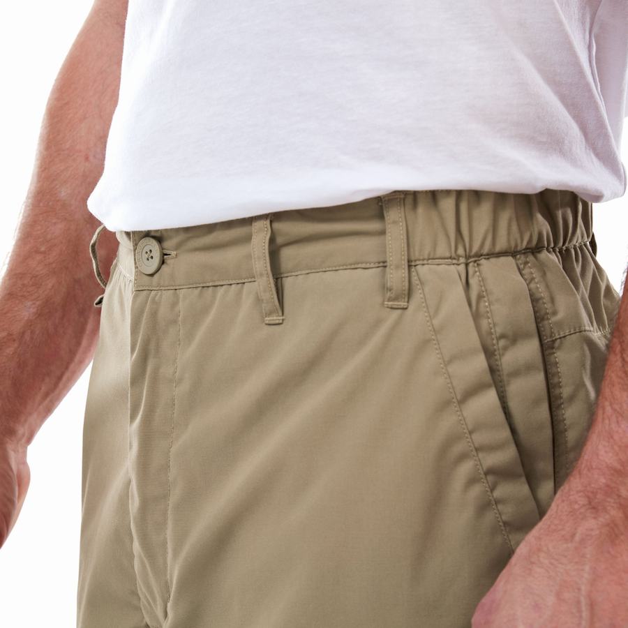 Khaki Craghoppers Kiwi Long Men's Shorts | XII4487SW