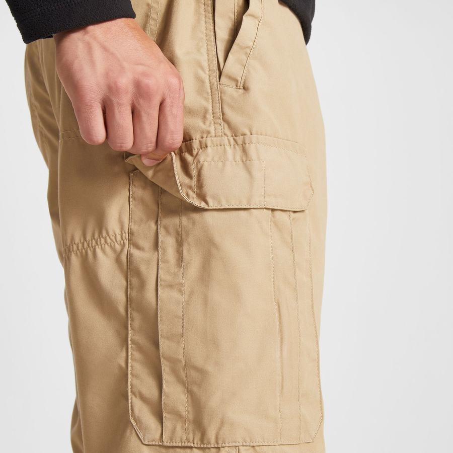 Khaki Craghoppers Kiwi Long Men's Shorts | XII4487SW