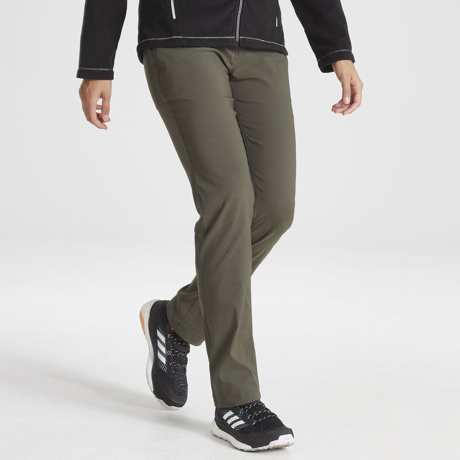 Khaki Craghoppers Kiwi Pro II Women's Trousers | EHC6890FG