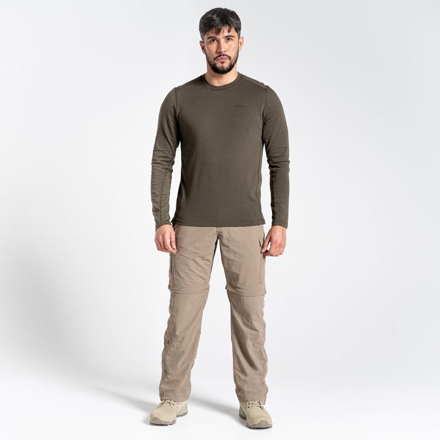 Khaki Craghoppers NosiLife II Men's Trousers | REH638KF