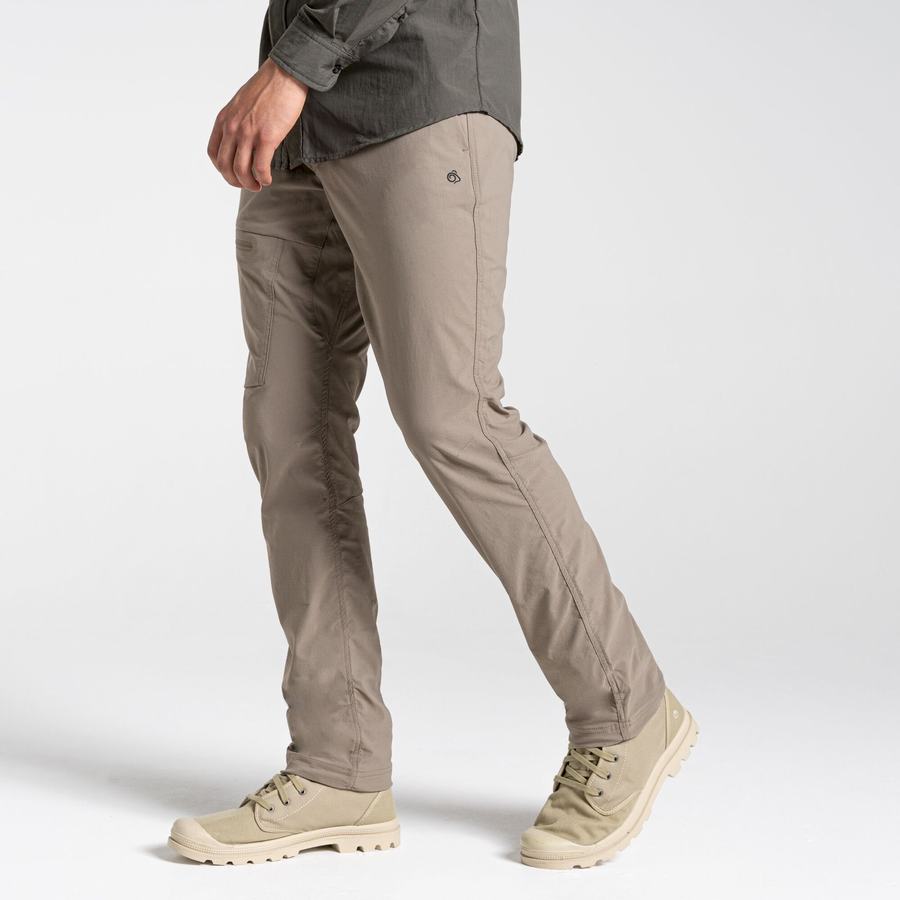 Khaki Craghoppers NosiLife Pro Active Men's Trousers | YKH9733YQ