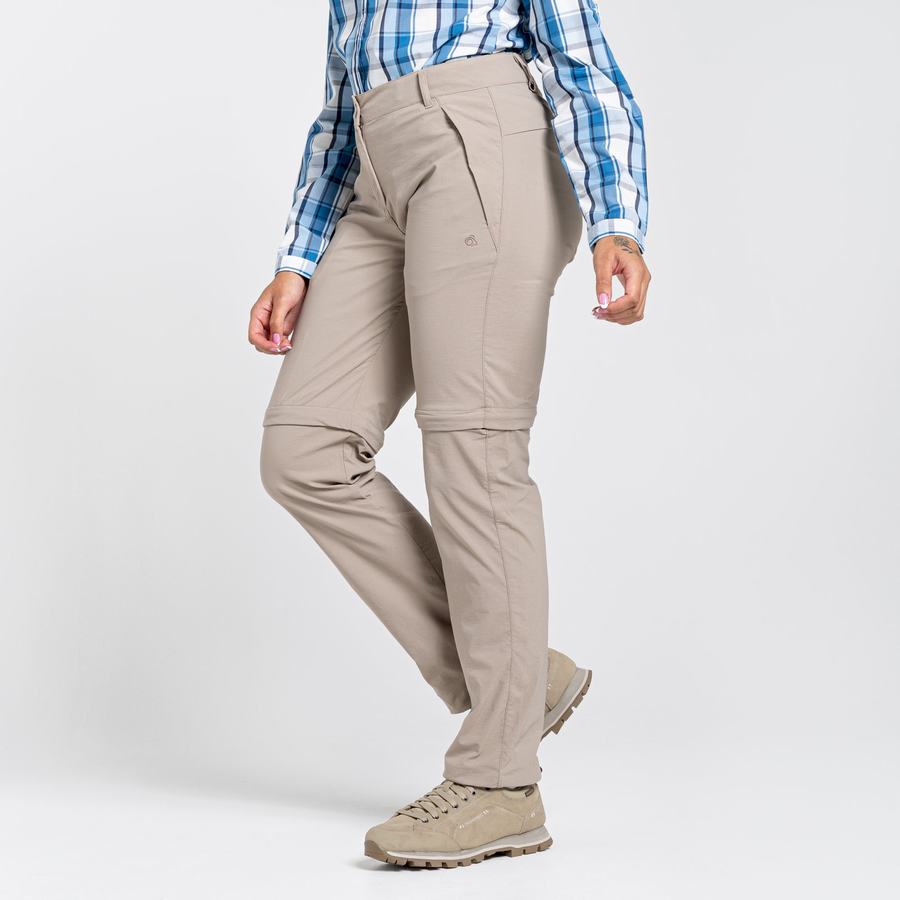 Light Brown Craghoppers NosiLife Pro II Women's Trousers | WQA1279QA