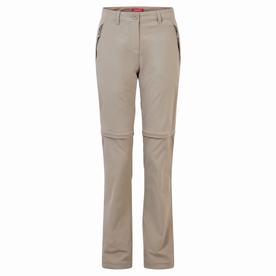 Light Brown Craghoppers NosiLife Pro II Women's Trousers | WQA1279QA