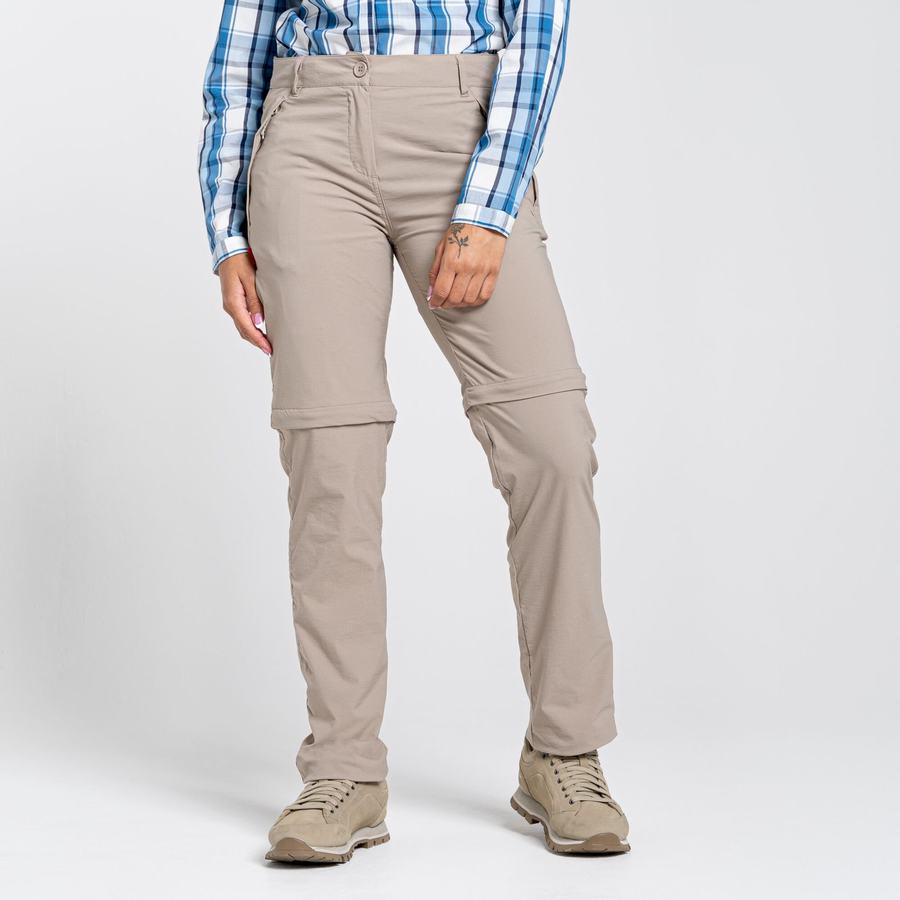 Light Brown Craghoppers NosiLife Pro II Women\'s Trousers | WQA1279QA