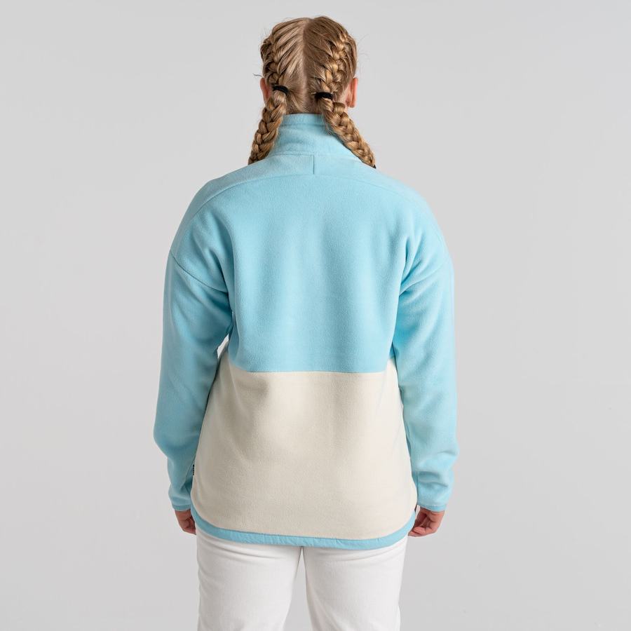 Light Turquoise Craghoppers Spindle Half Zip Men's Sweaters | GAD8762QD