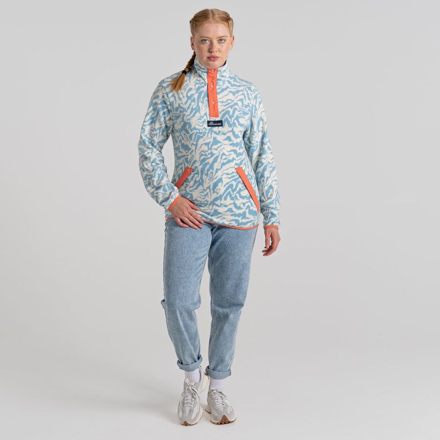 Light Turquoise Craghoppers Teton Overhead Women's Sweatshirts | DFW2031BH