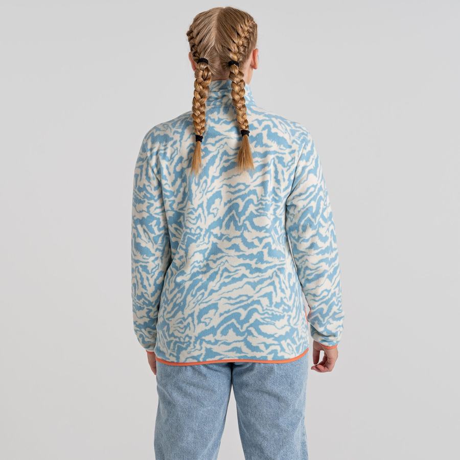 Light Turquoise Craghoppers Teton Overhead Women's Sweatshirts | DFW2031BH