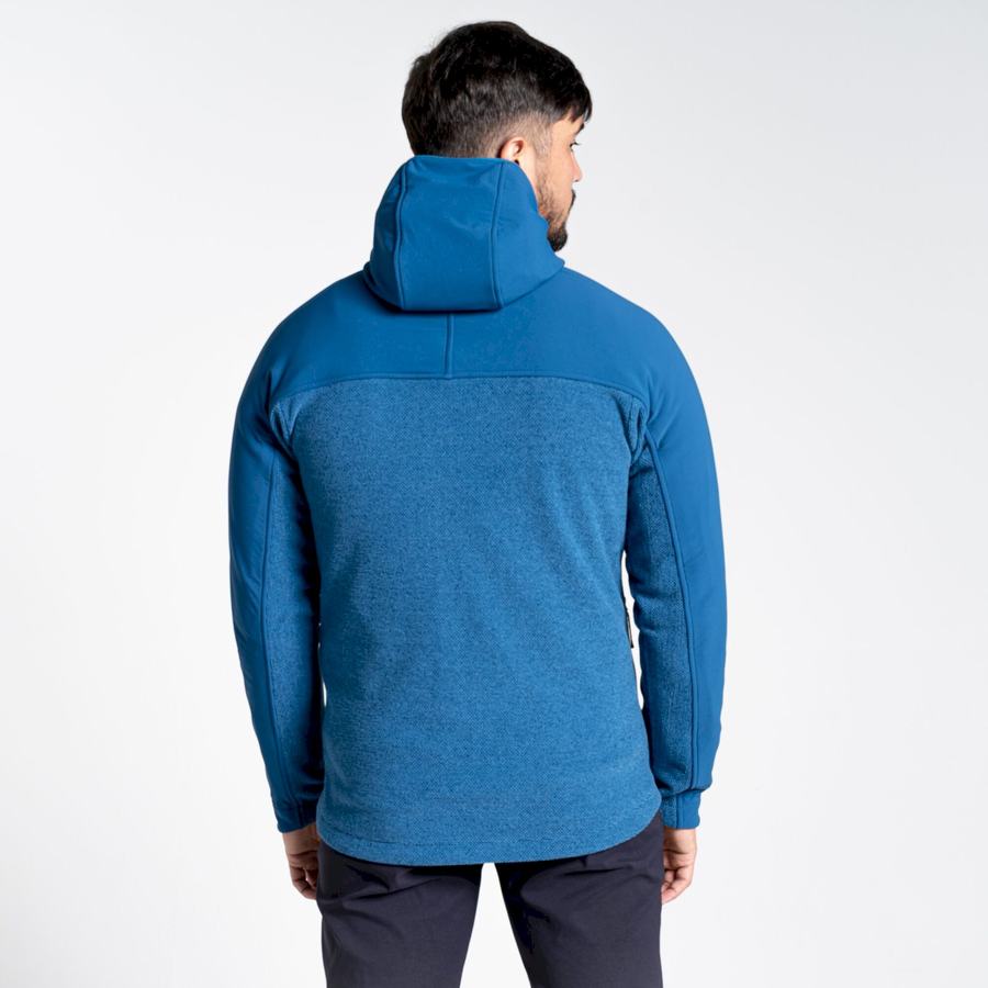 Navy Blue Craghoppers Abrigo Hooded Men's Sweaters | TSR1522XZ