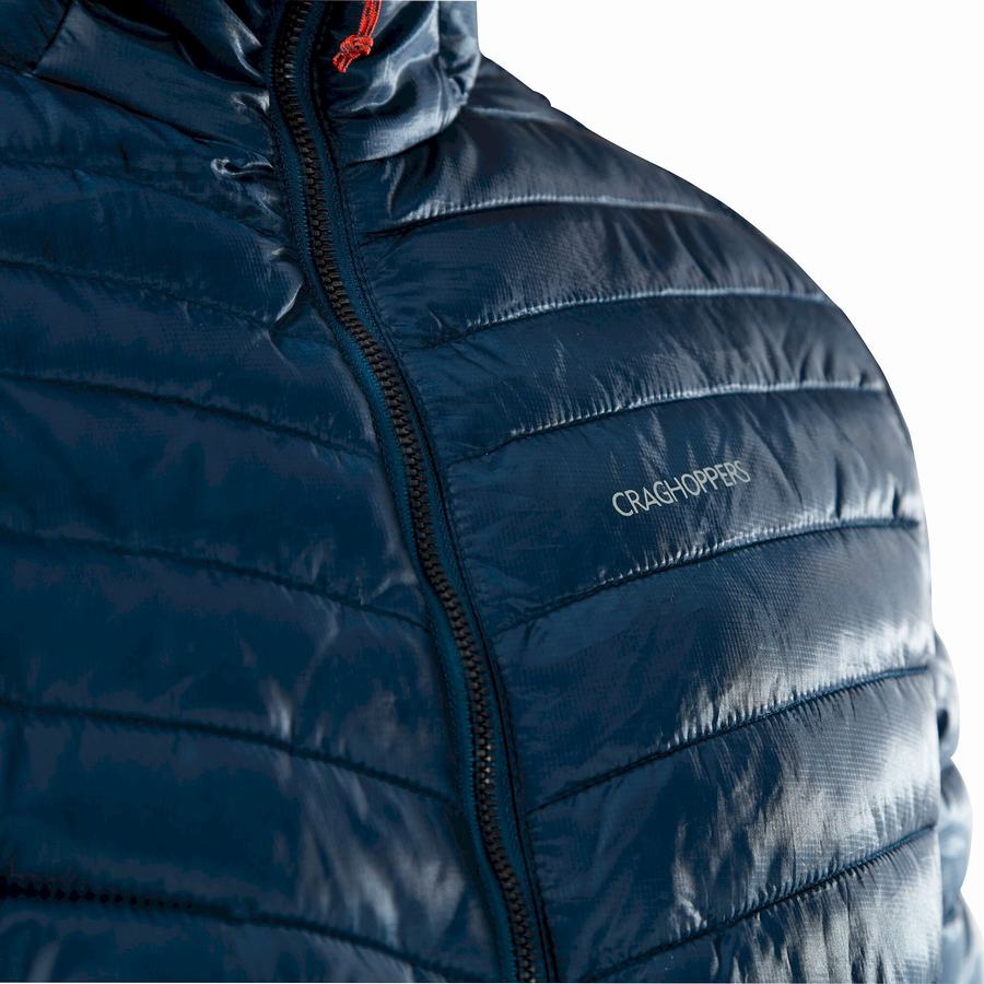 Navy Blue Craghoppers Insulated ExpoLite Hooded Men's Jackets | RTM3762XZ