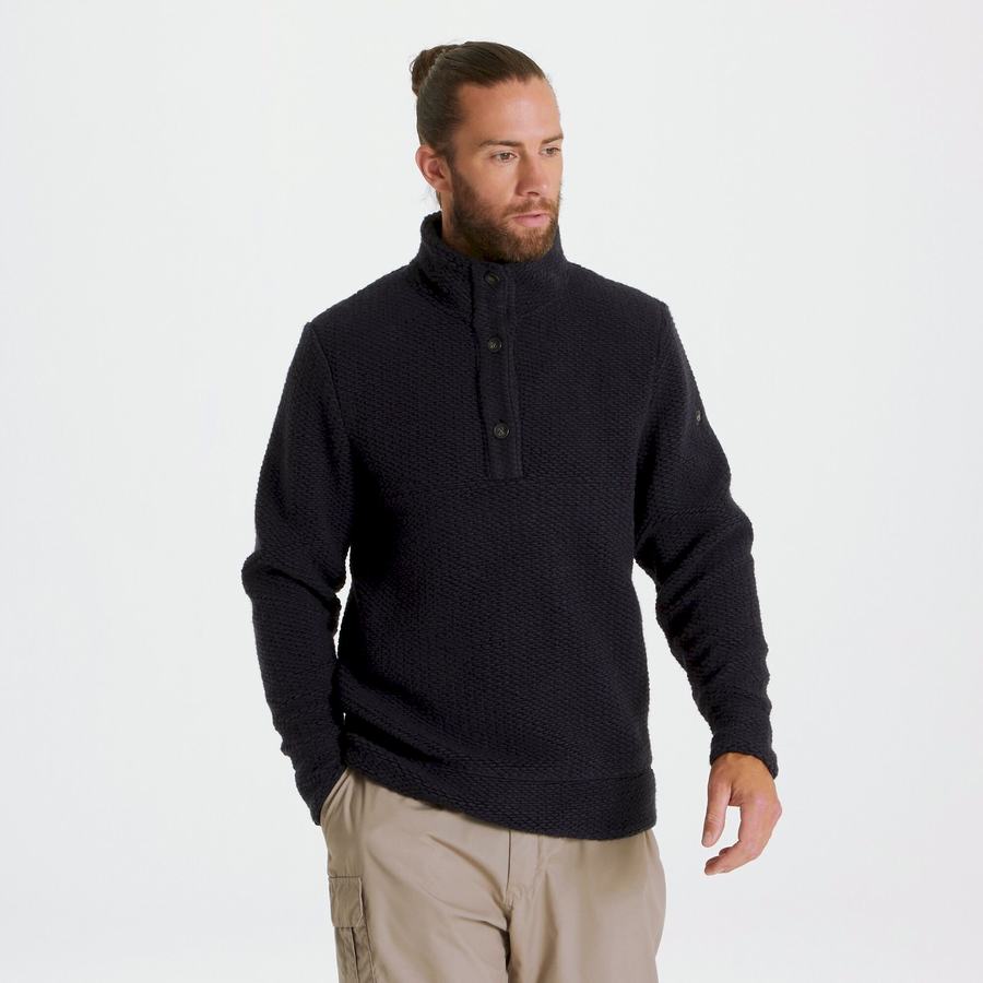 Navy Blue Craghoppers Ramsay Overhead Pullover Men's Sweaters | RCY3613UP