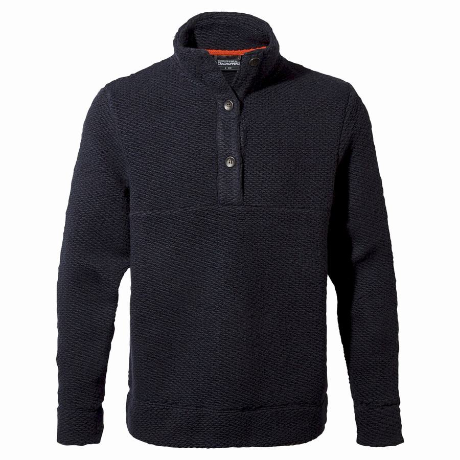 Navy Blue Craghoppers Ramsay Overhead Pullover Men\'s Sweaters | RCY3613UP