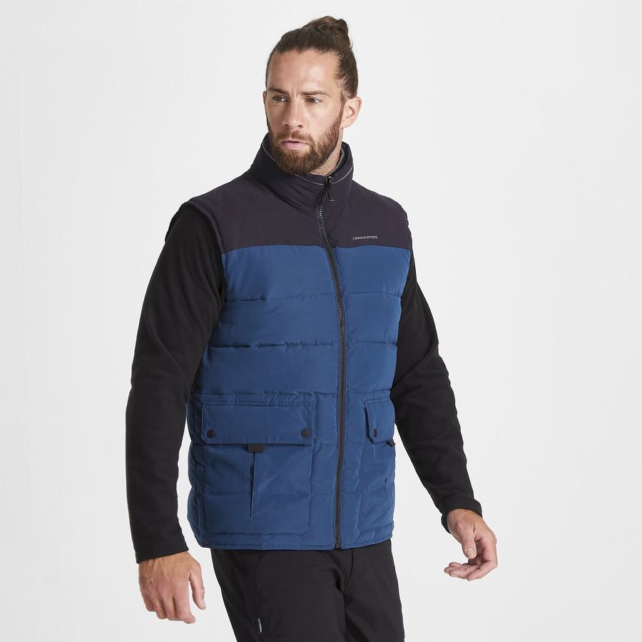 Navy Blue Craghoppers Trillick Downlike Men's Gilets | BSP3250VE