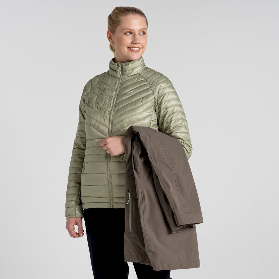 Olive Craghoppers Caldbeck Pro 3 in 1 Women's Jackets | PTE2771IB