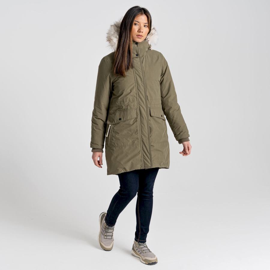 Olive Craghoppers Lundale Insulated Women's Jackets | XBF7237RV