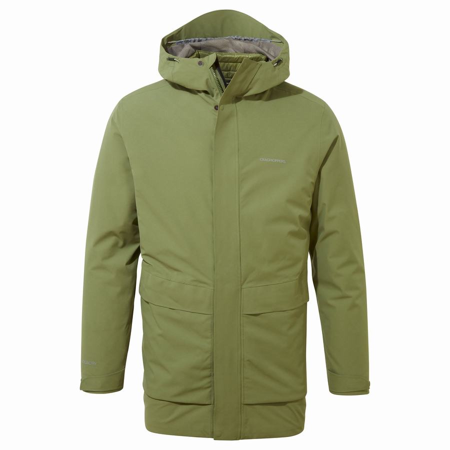 Olive Green Craghoppers Lorton Pro 3 in 1 Men\'s Jackets | IEC1833IE