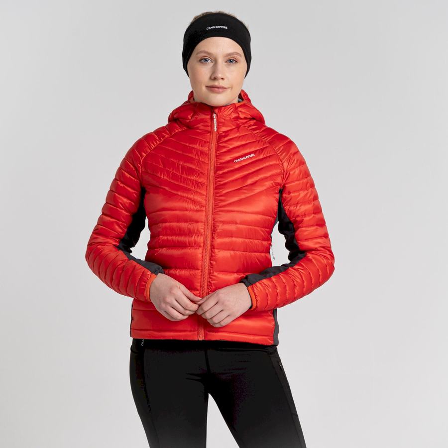 Orange Craghoppers ExpoLite Insulated Hooded Women's Jackets | BPQ7458SQ