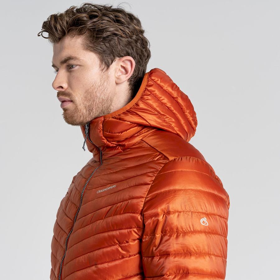 Orange Craghoppers ExpoLite Insulated Hooded Men's Jackets | PUG5072DY