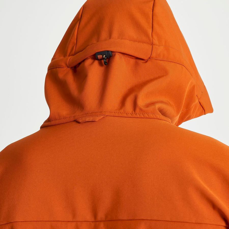 Orange Craghoppers Tripp Hooded Men's Jackets | QXE277FY