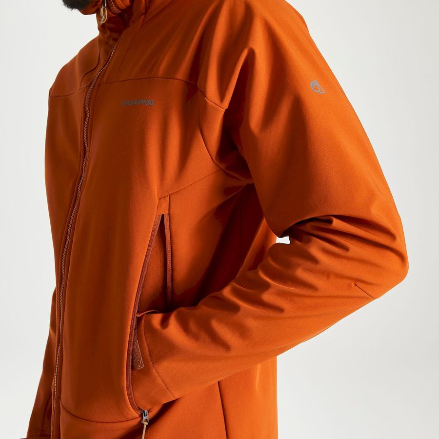 Orange Craghoppers Tripp Hooded Men's Jackets | QXE277FY