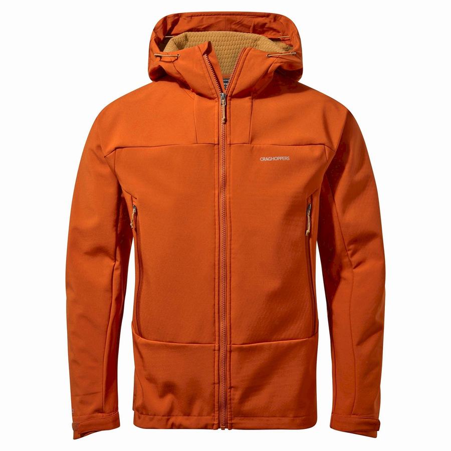 Orange Craghoppers Tripp Hooded Men\'s Jackets | QXE277FY