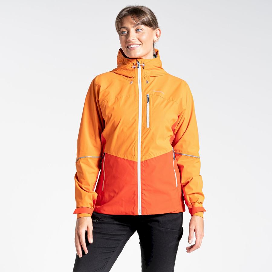 Orange Craghoppers Waterproof Dynamic Women's Jackets | ELV1721IS